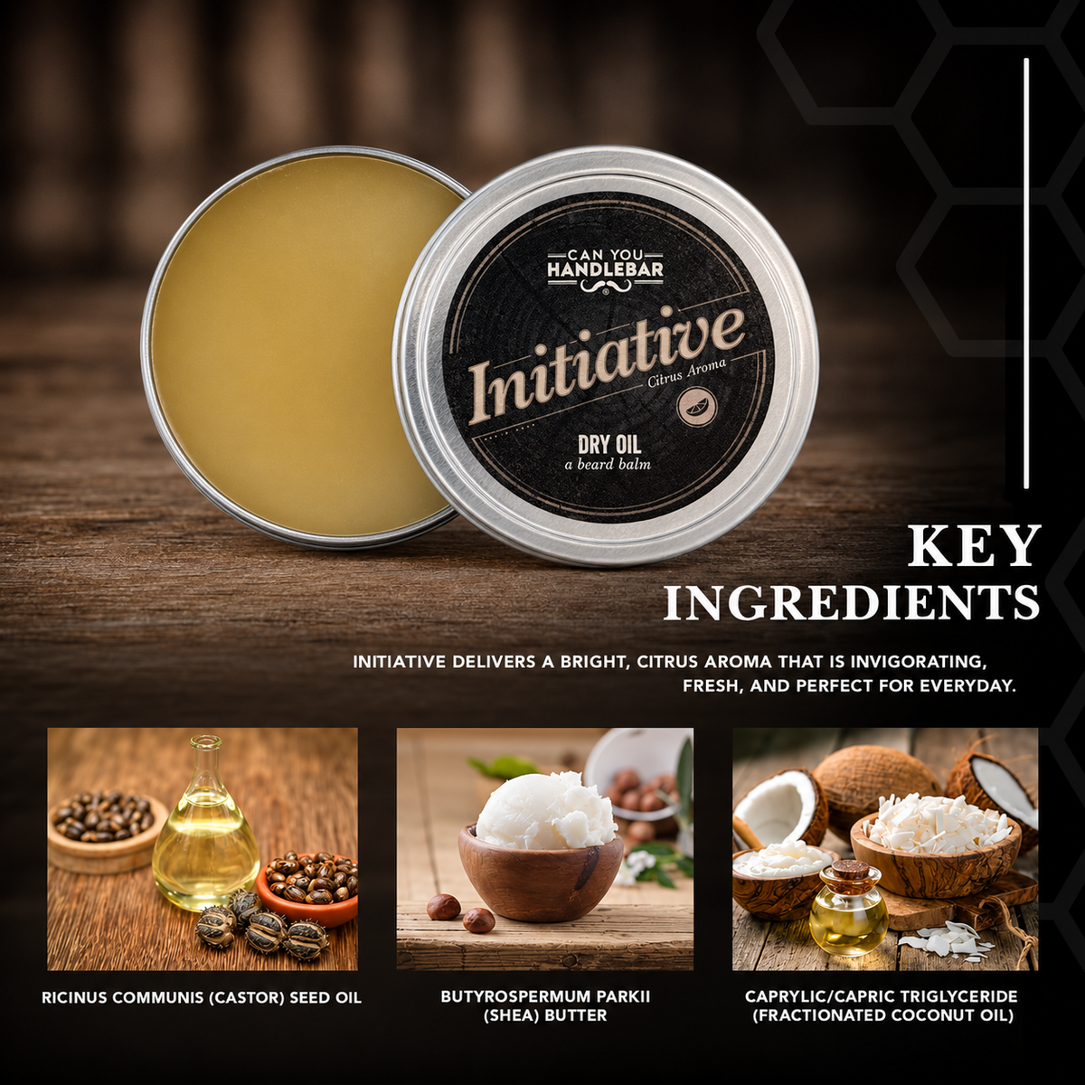 Initiative Dry Oil: Citrus Blend Beard Balm