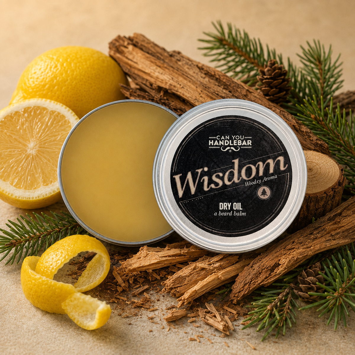 Wisdom Dry Oil: Bright and Woodsy Beard Balm