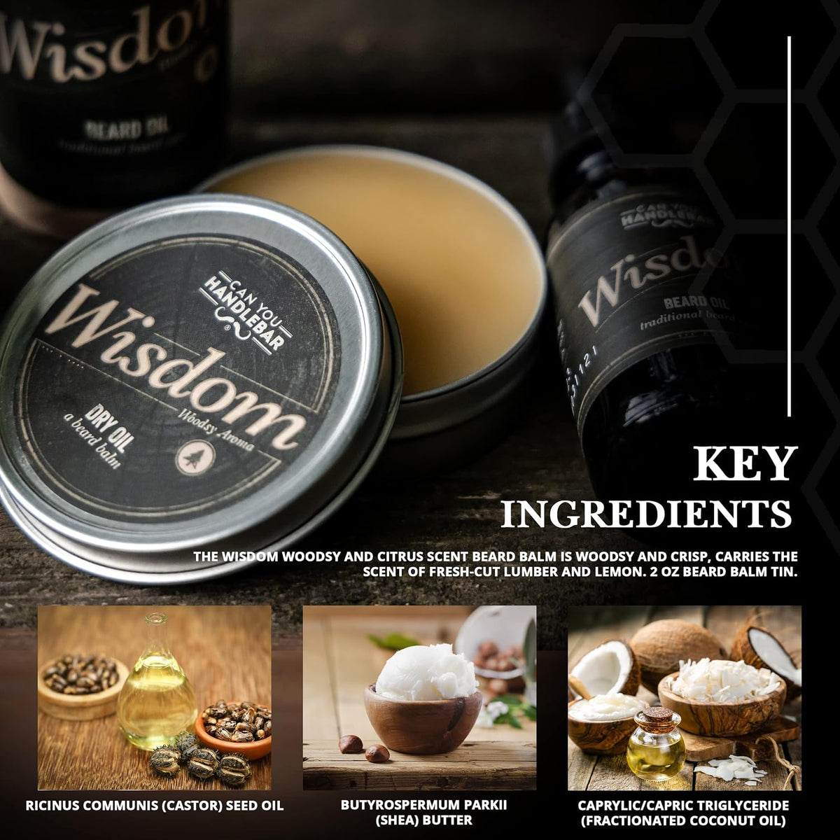 Wisdom Dry Oil: Bright and Woodsy Beard Balm
