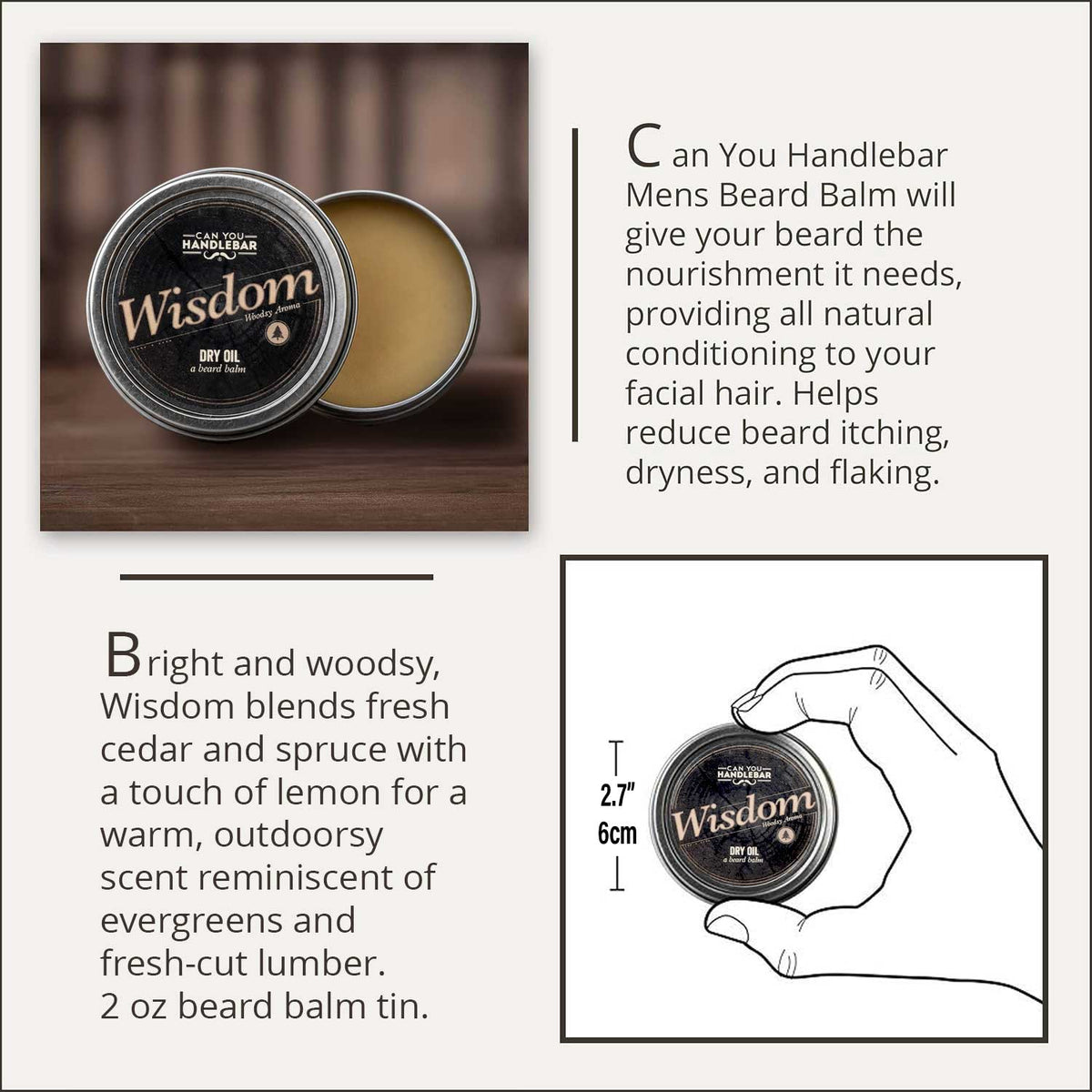 Wisdom Dry Oil: Bright and Woodsy Beard Balm