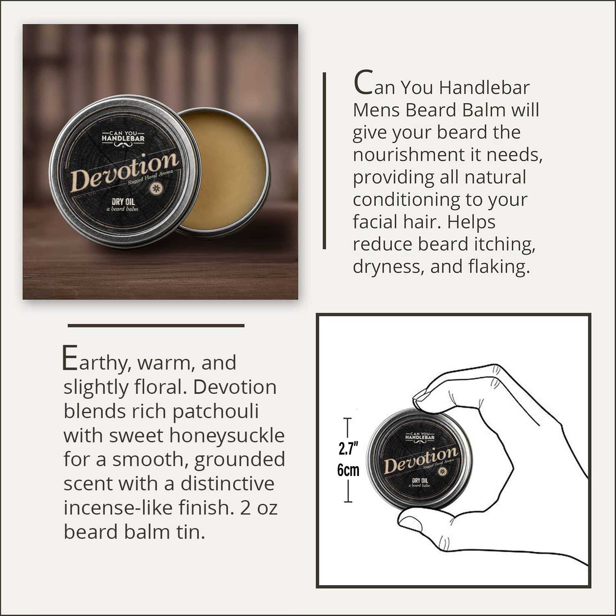 Devotion Dry Oil: Rugged Patchouli Beard Balm